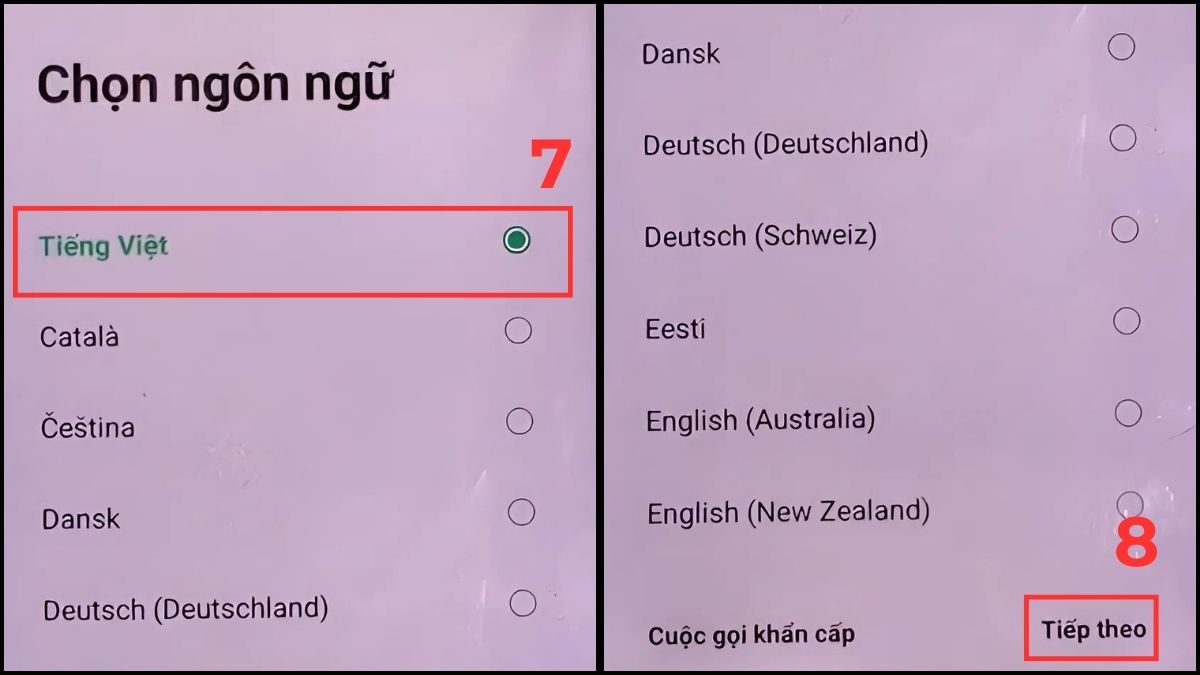 Kết hợp tính năng khôi phục cài đặt gốc và cuộc gọi khẩn cấp - bước 4