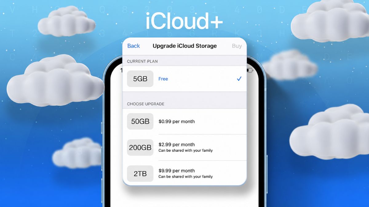 Cân nhắc mua thêm gói dung lượng iPhone (iCloud)