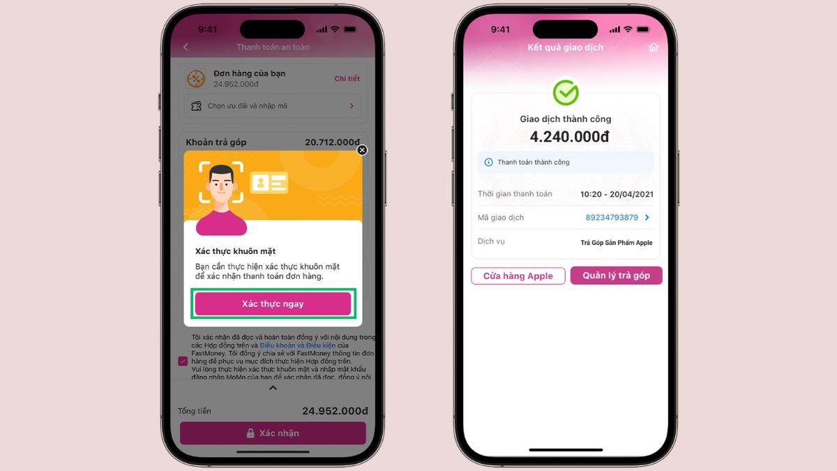 Cách mua trả góp trên Apple Store qua MoMo - bước 5