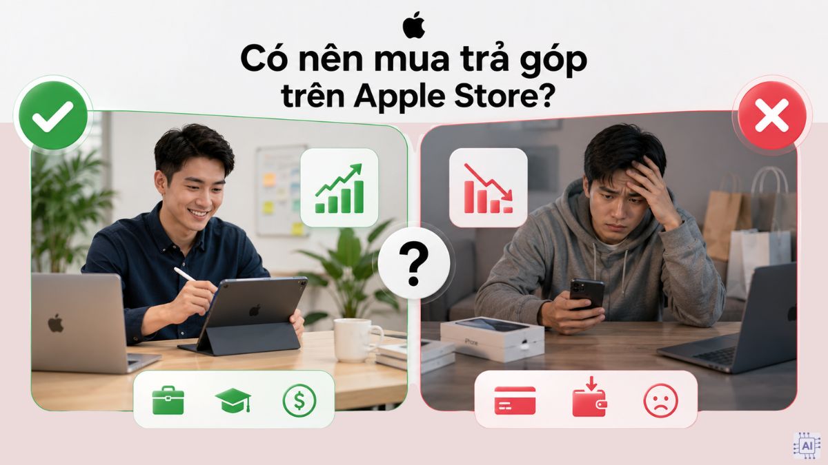 Lựa chọn cân nhắc việc mua trả góp Apple Store