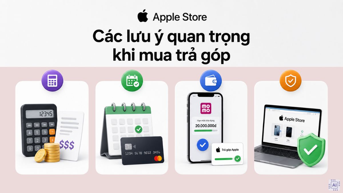 Các lưu ý quan trọng khi mua trả góp trên Apple Store