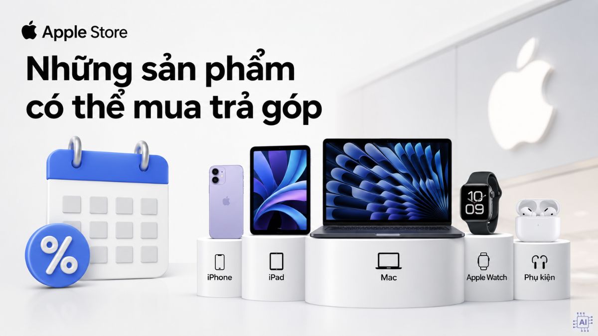 Những sản phẩm có thể mua trả góp trên Apple Store
