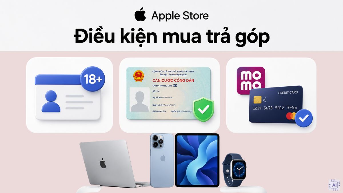 Điều kiện mua trả góp trên Apple Store