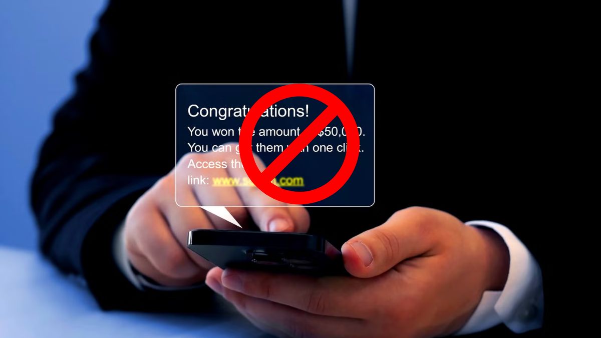 Cách xử lý khi nhận tin nhắn lừa đảo là không nhấn vào đường link lạ