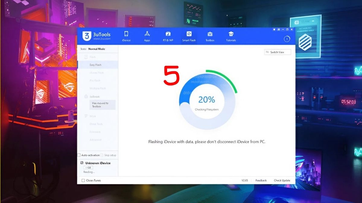 Cách hạ cấp iOS 26 xuống iOS 18 bằng 3uTools - bước 5