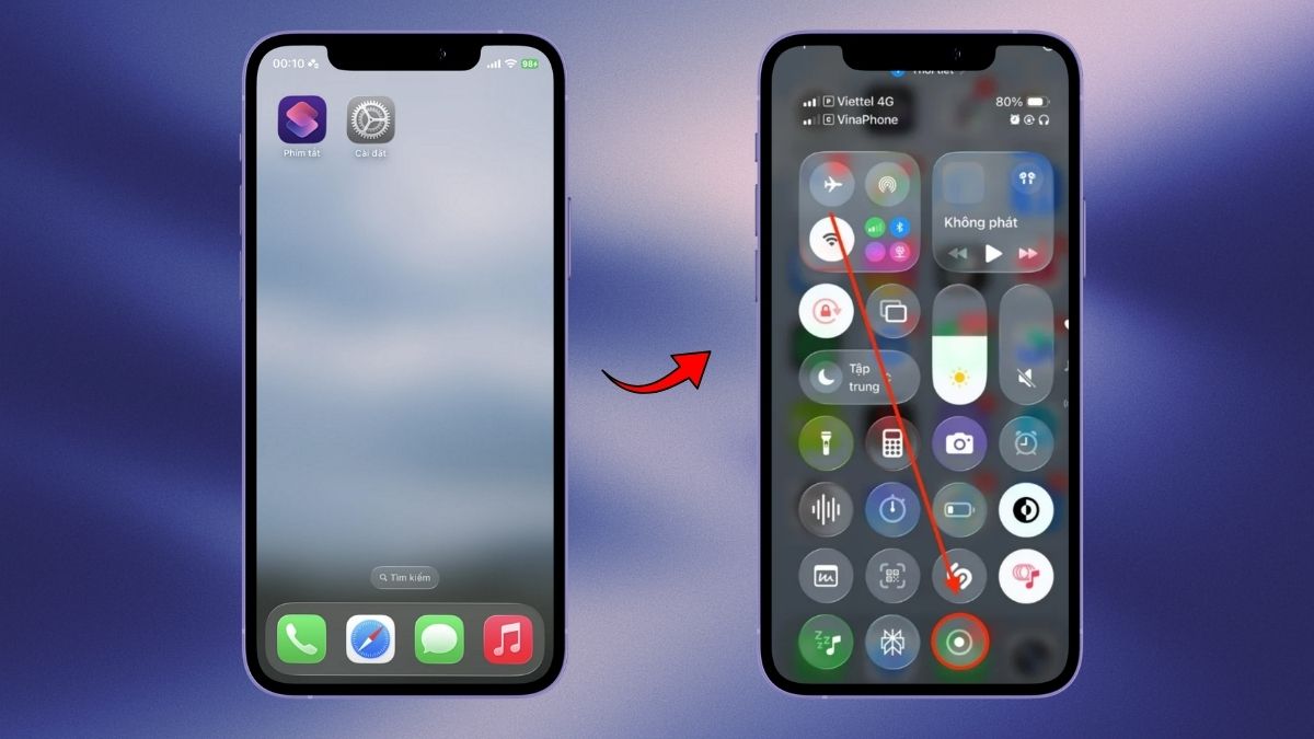 Cách quay màn hình điện thoại iPhone có tiếng - bước 1