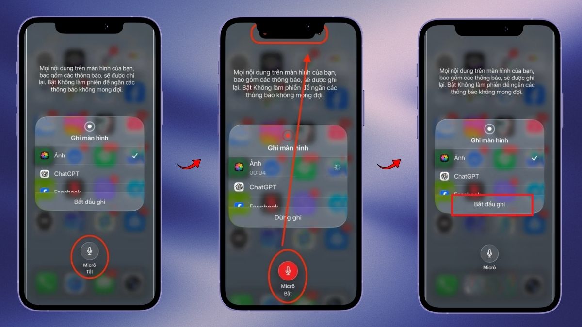 Cách quay màn hình điện thoại iPhone có tiếng - bước 2