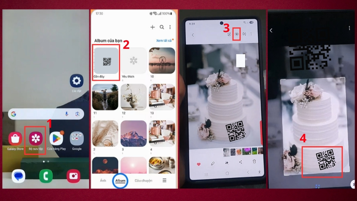 Cách quét mã QR từ ảnh trong thư viện Samsung