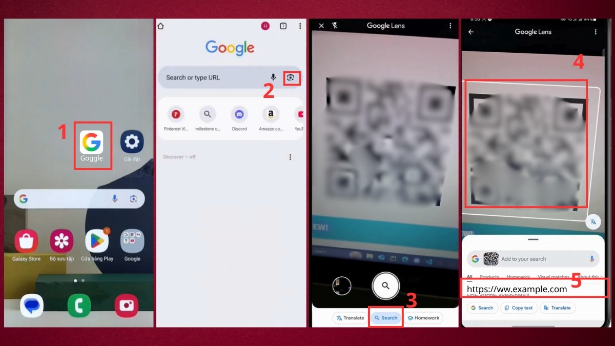 Quét mã QR bằng Camera Google Lens đơn giản