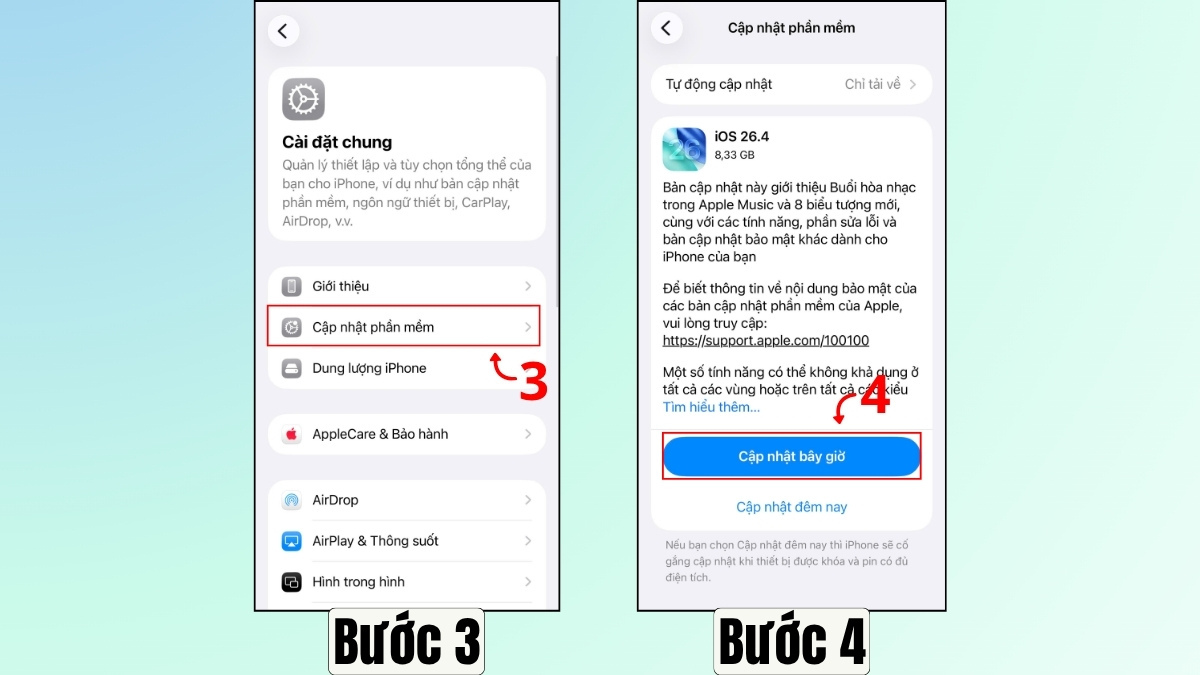 Cách quét virus trên iPhone 17 bằng cách cập nhật iOS mới - bước 2,3