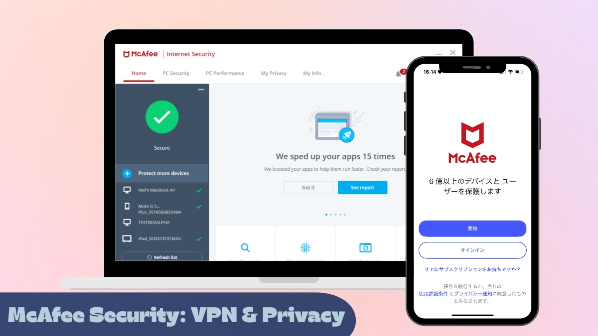Phần mềm quét virus trên iPhone 17 - McAfee Security: VPN & Privacy