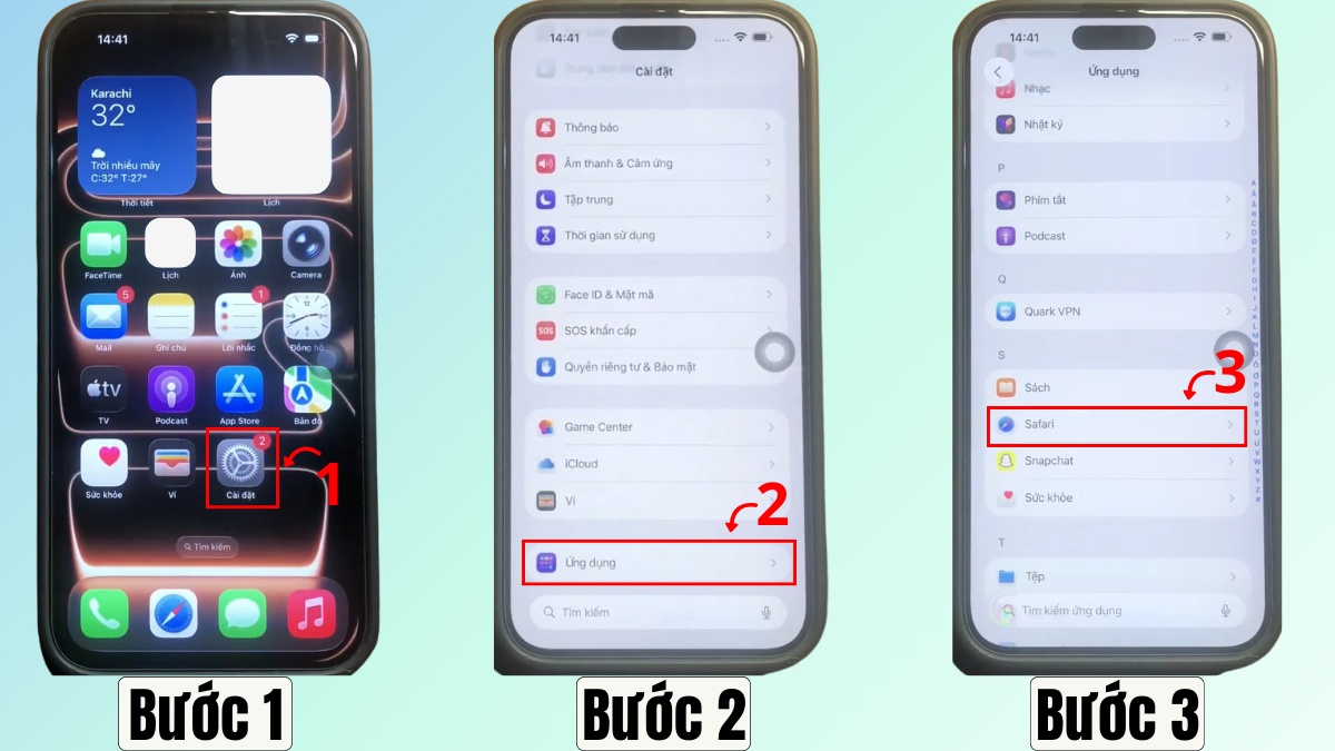 Cách quét virus trên iPhone 17 bằng cách xóa lịch sử dữ liệu Safari - bước 1