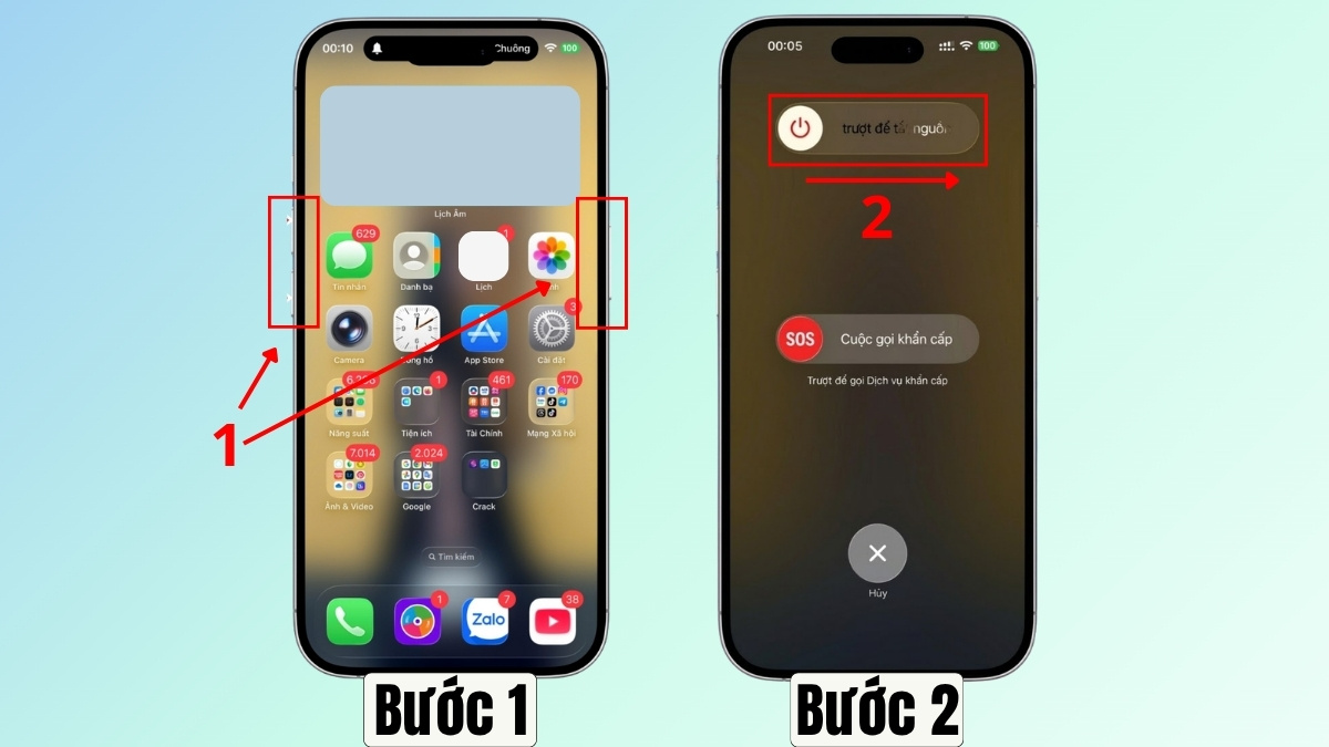 Cách quét virus trên iPhone 17 bằng cách khởi động lại - bước 1