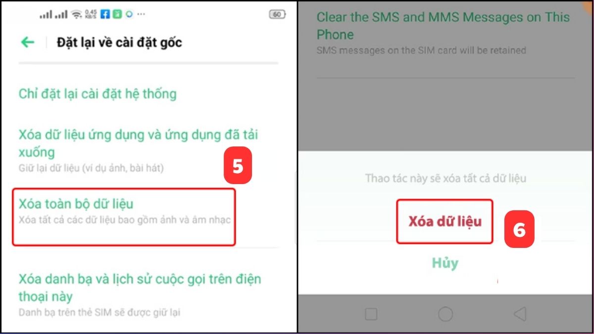Cách reset điện thoại OPPO bằng cài đặt - bước 3