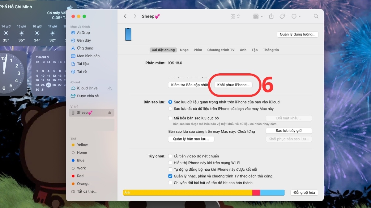 Cách reset iPhone 11 bằng iTunes - bước 5