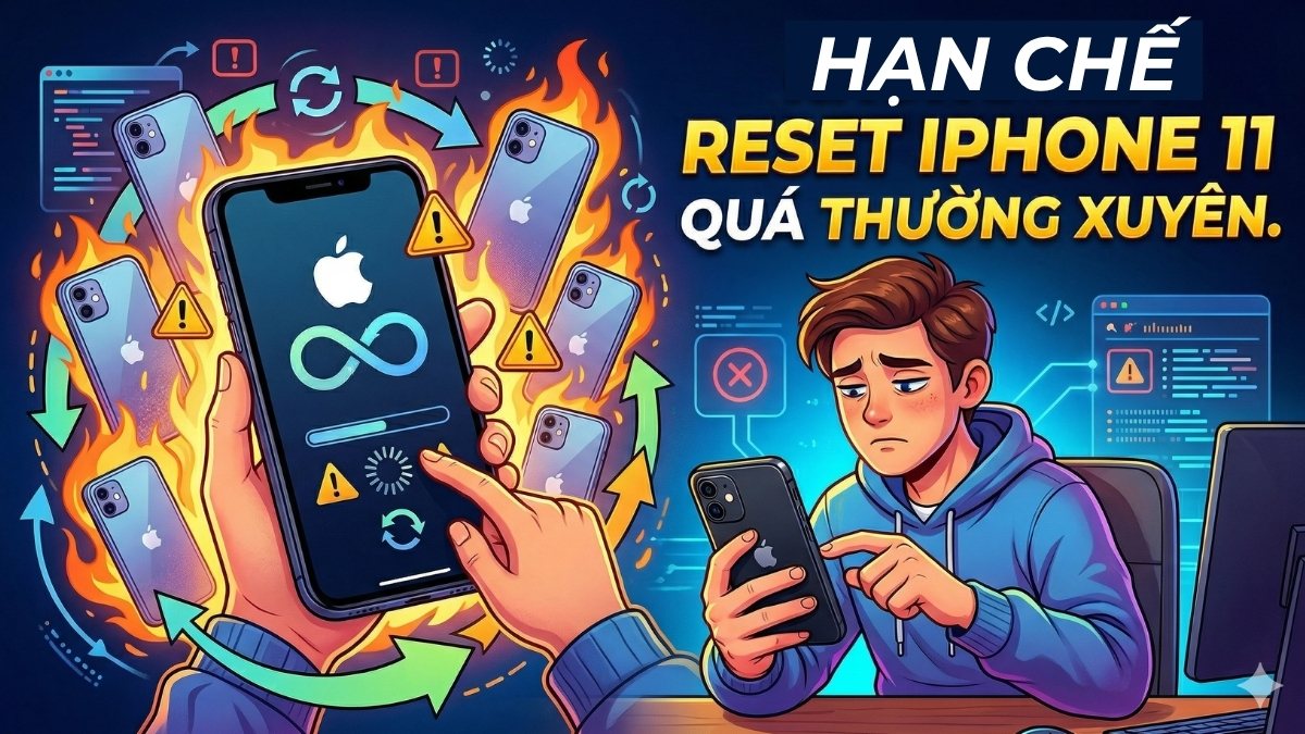 Không nên thực hiện cách reset iPhone 11 quá thường xuyên
