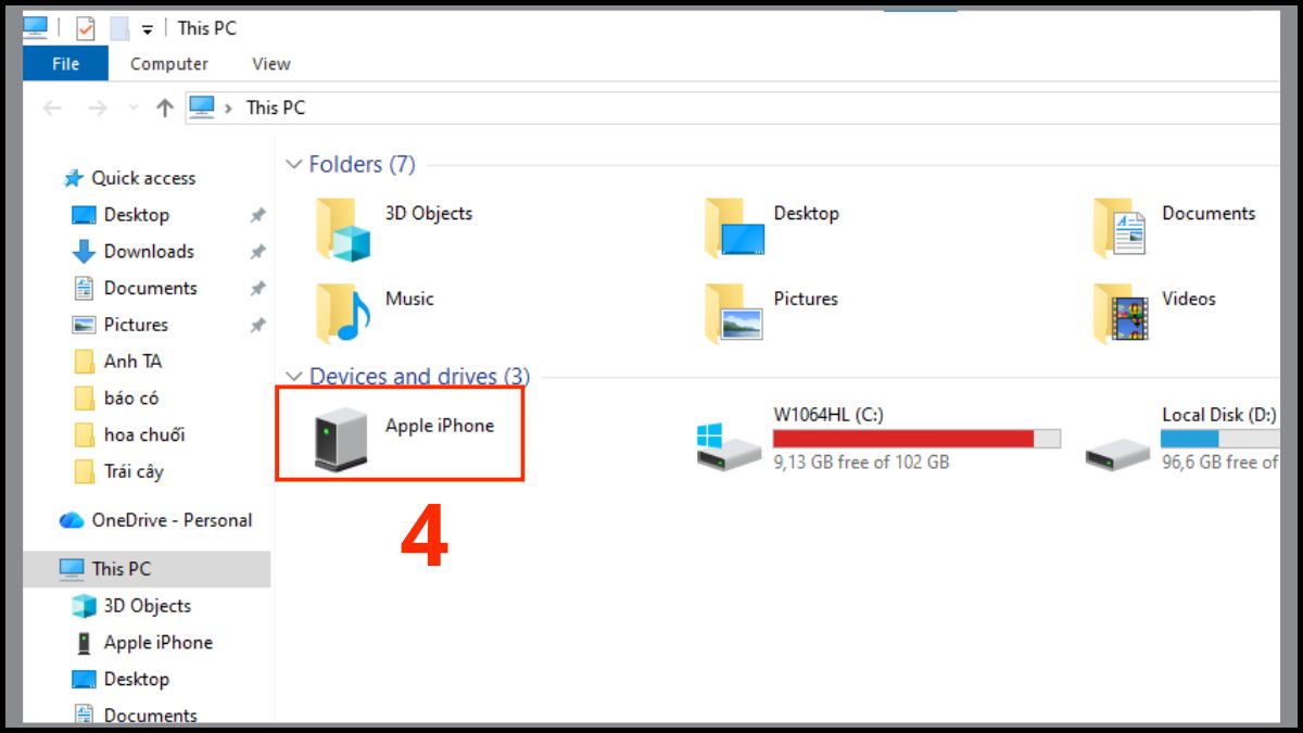 Sao lưu ảnh thay thế khi iCloud bị đầy sang Windows - bước 3