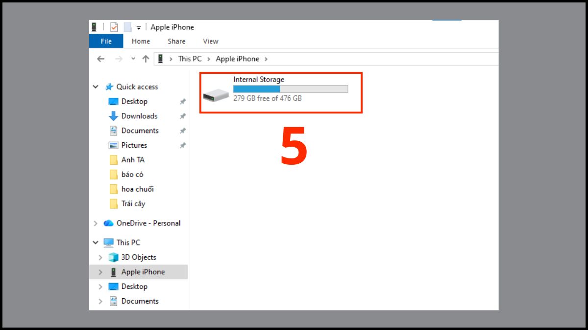 Sao lưu ảnh thay thế khi iCloud bị đầy sang Windows - bước 4