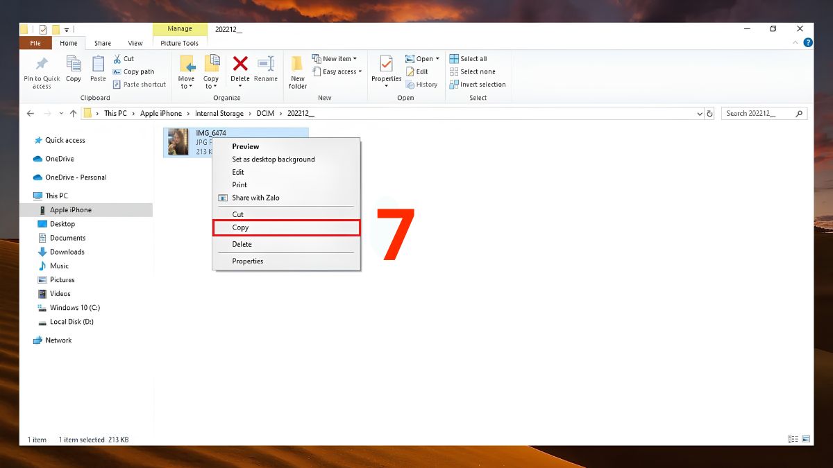 Sao lưu ảnh thay thế khi iCloud bị đầy sang Windows - bước 6