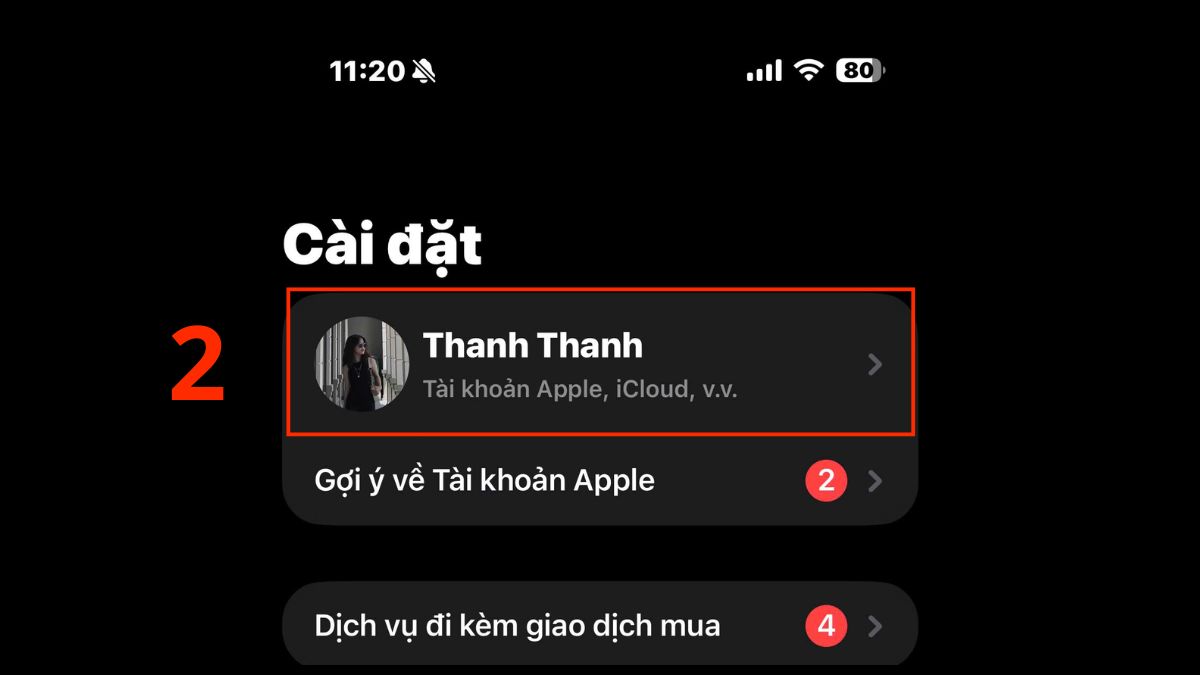 Cách kiểm tra dung lượng iCloud đơn giản - bước 2