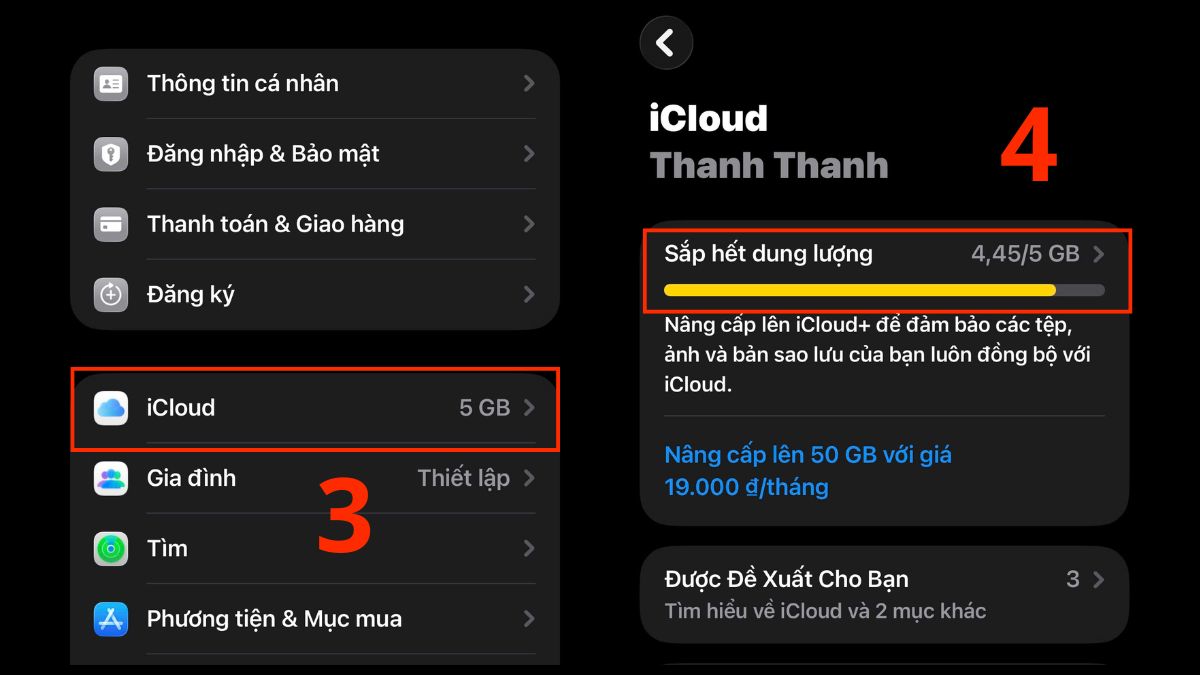 Cách kiểm tra dung lượng iCloud đơn giản - bước 3