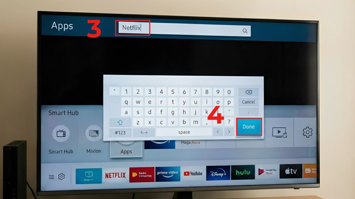 Dùng Samsung Smart Hub để tải ứng dụng trên tivi Samsung không cần CH Play - bước 3