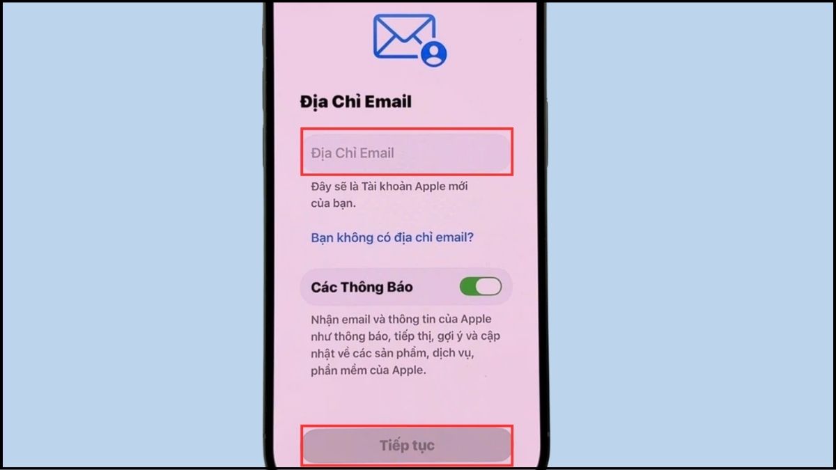 Cách tạo ID Apple trên iPhone bằng cài đặt - bước 4