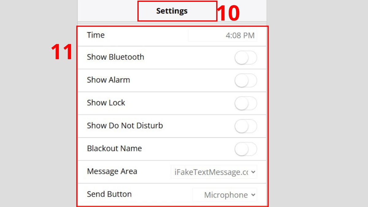 Cách tạo tin nhắn SMS giả trên iPhone bằng web ifaketextmessage - bước 5