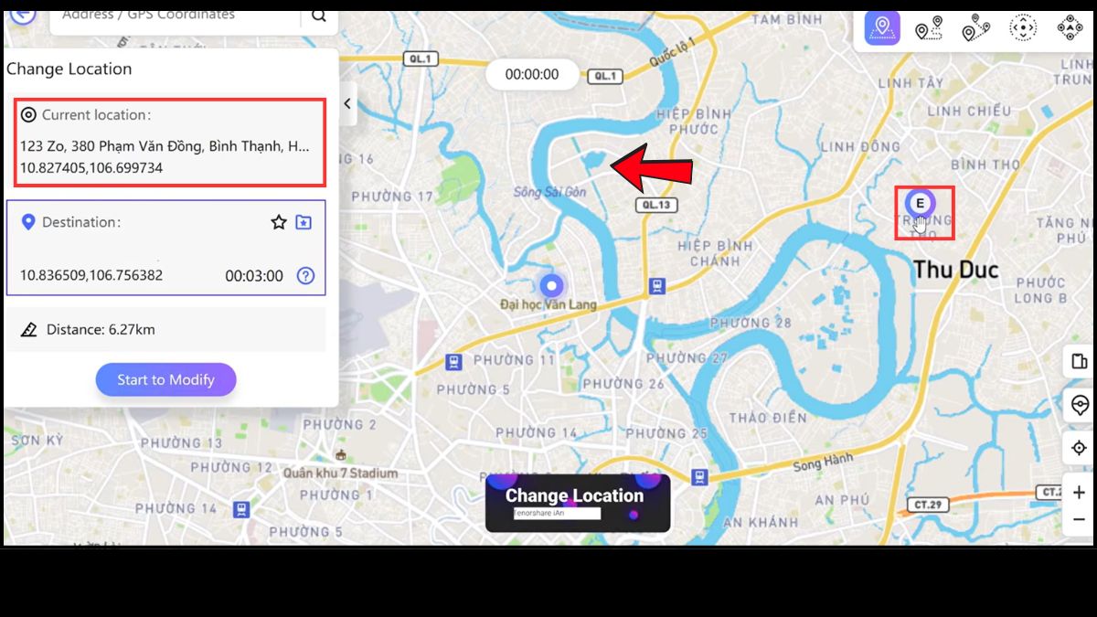 Sử dụng Tenorshare iAnyGo để tạo ví trí giả trên iPhone - bước 4