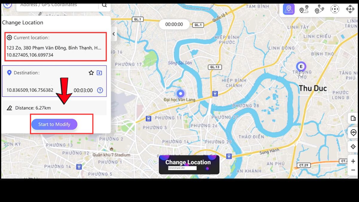 Sử dụng Tenorshare iAnyGo để tạo ví trí giả trên iPhone - bước 5