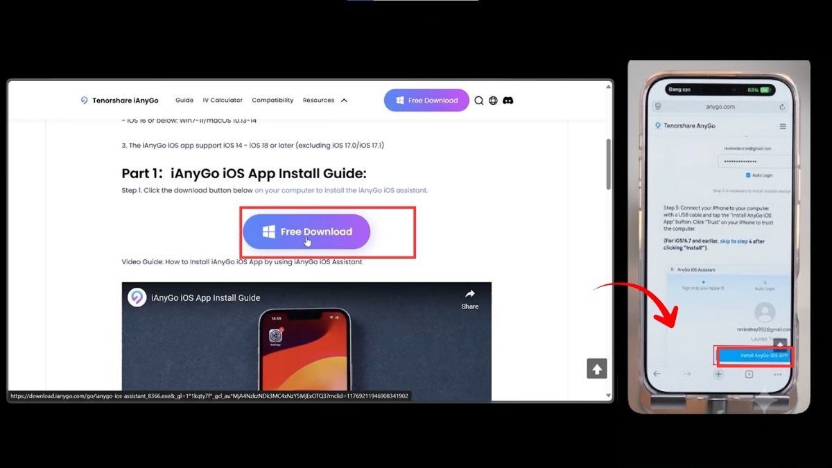 Sử dụng Tenorshare iAnyGo để tạo ví trí giả trên iPhone - bước 1