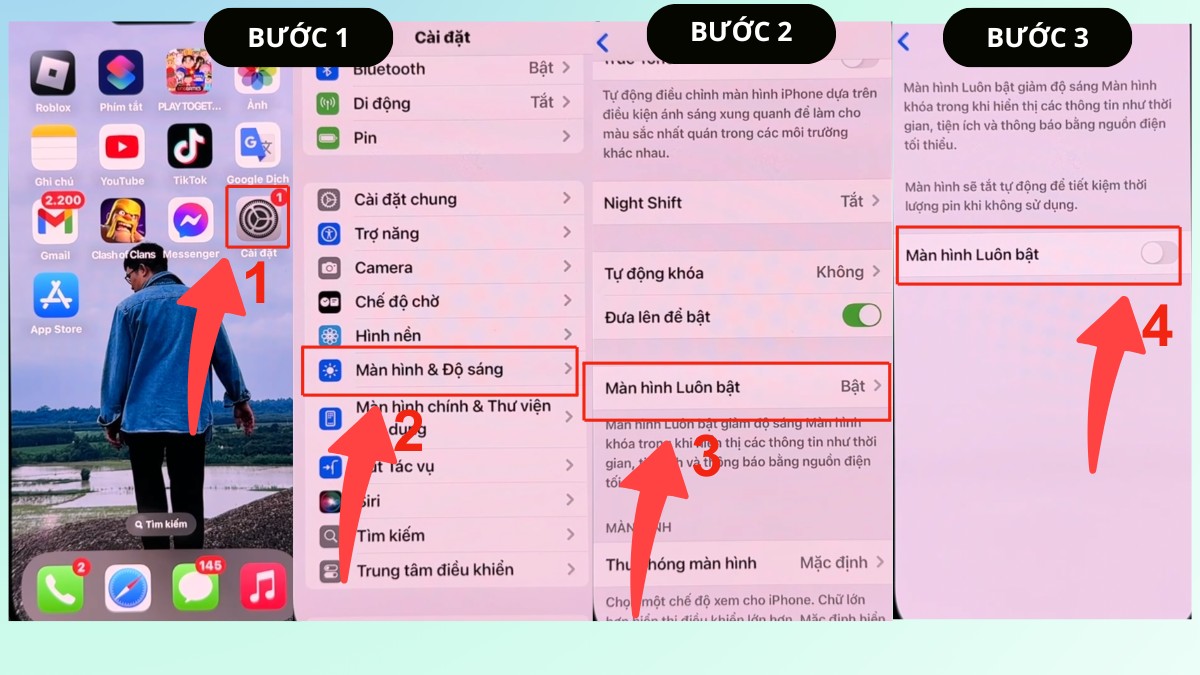 Cách bật Always On Display trên iPhone