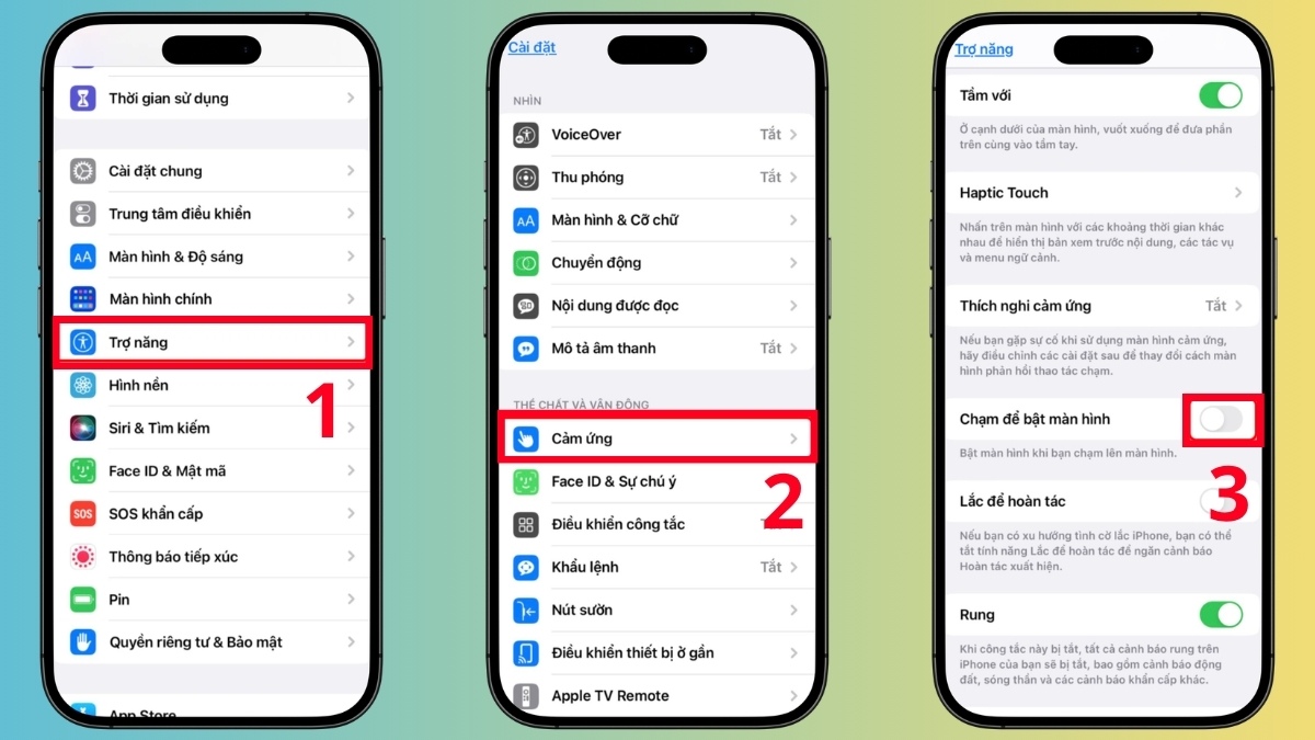 Cách tắt tính năng chạm sáng màn hình iPhone đơn giản