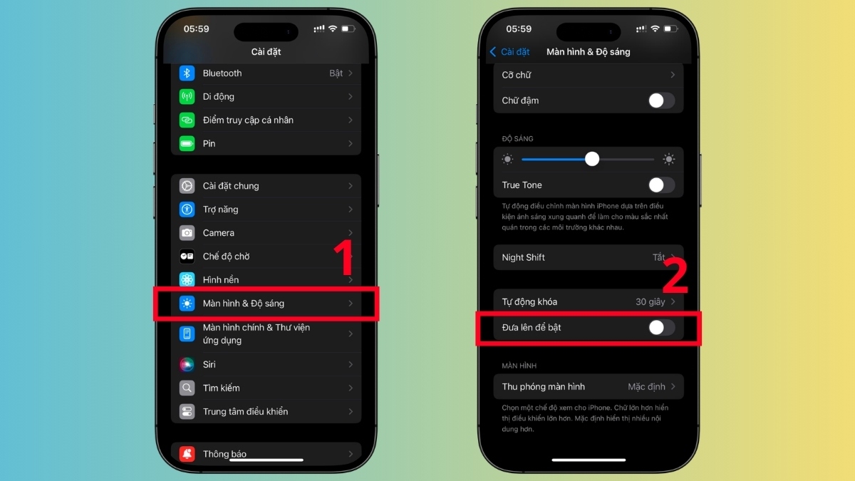 Cách tắt tính năng Raise to Wake trên iPhone