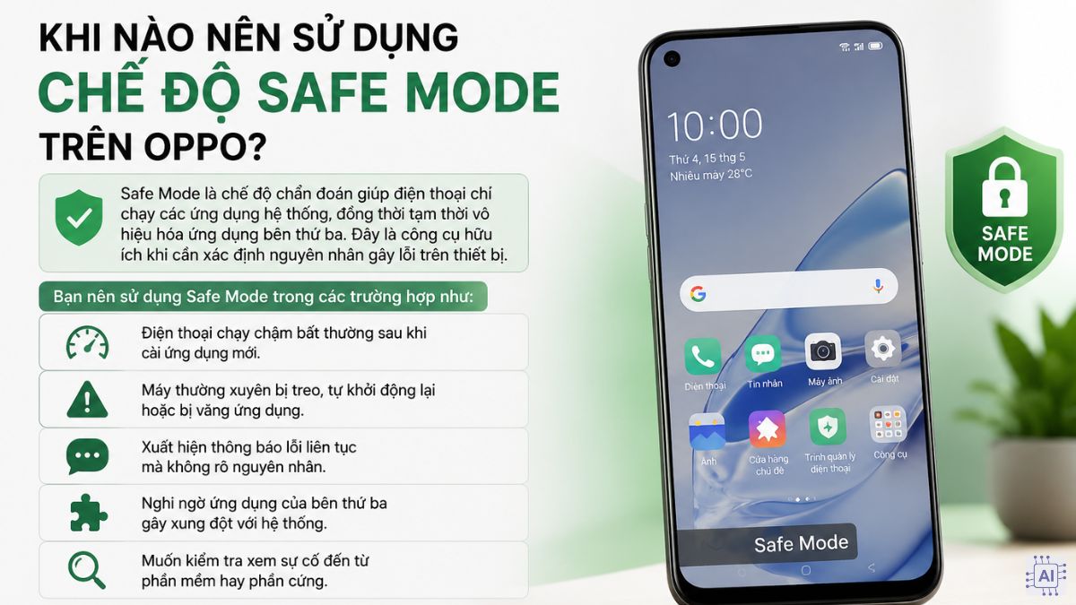 Trường hợp nên sử dụng chế độ Safe Mode trên OPPO