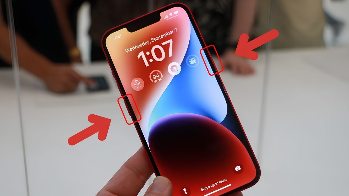Sử dụng nút nguồn để tắt màn hình iPhone 14