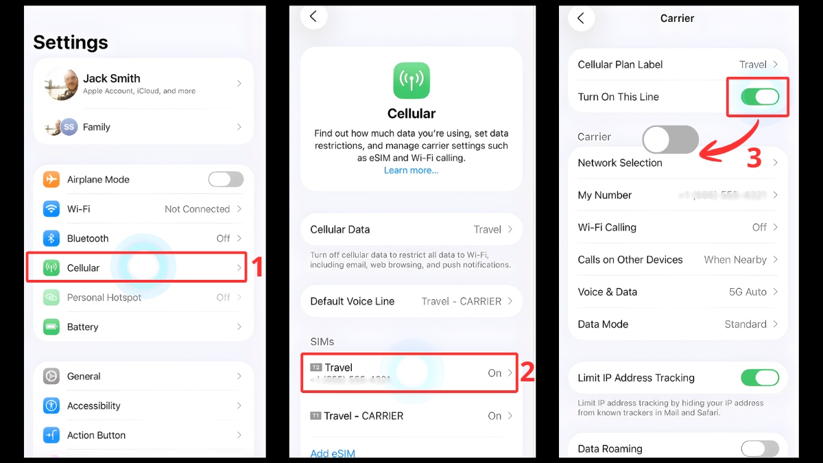 Cách tắt SIM trên iPhone bằng cài đặt