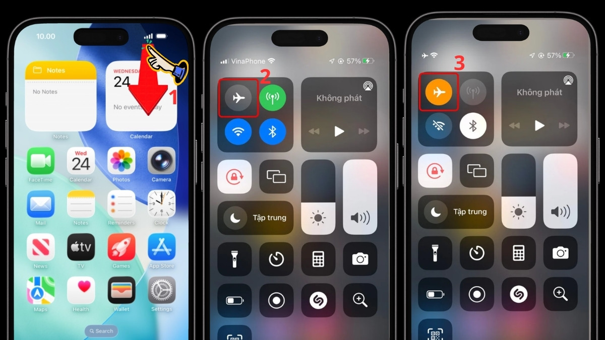 Cách tắt SIM trên iPhone bằng trung tâm điều khiển