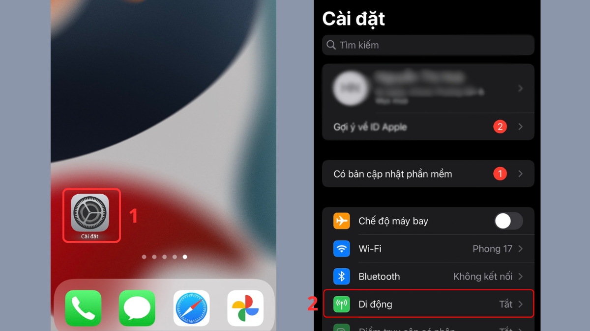 Cách khóa SIM iPhone nhanh nhất - bước 1