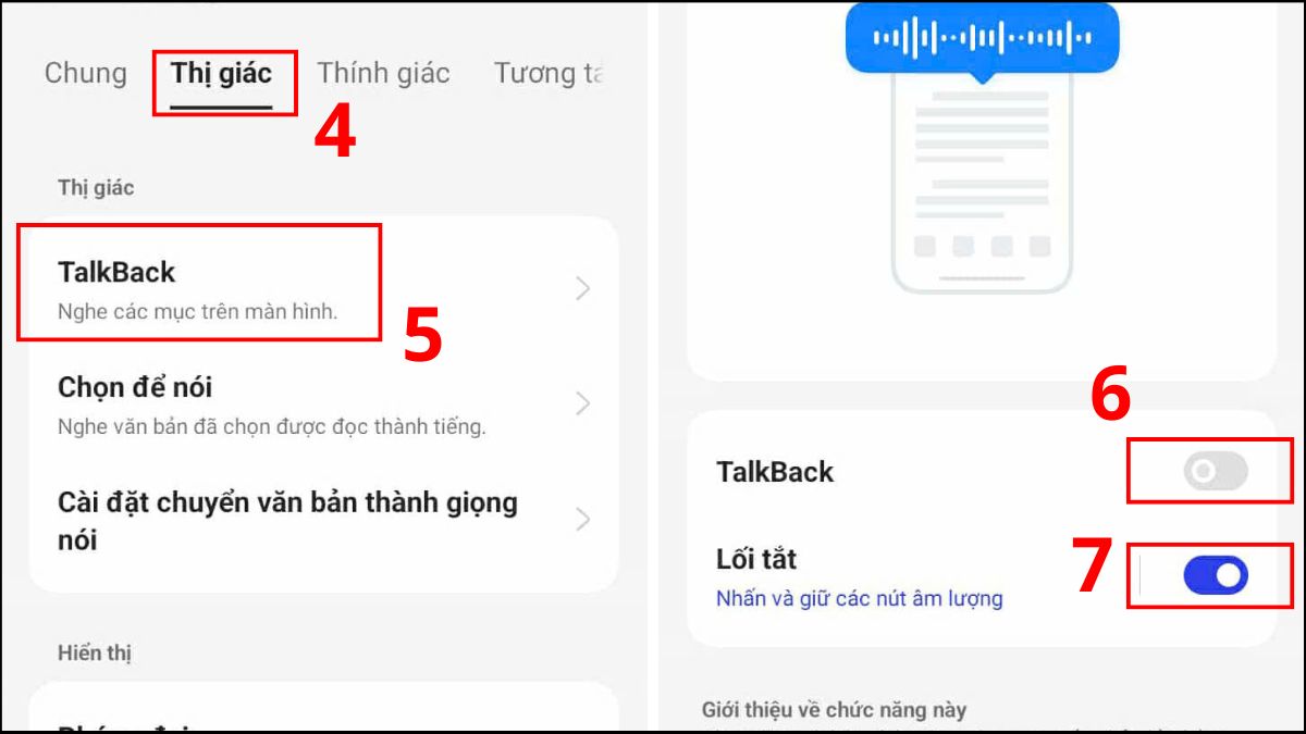 Cách tắt Talkback trên OPPO trong cài đặt - bước 3,4