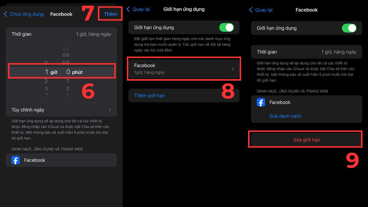 Cách bật tắt giới hạn thời gian sử dụng trên iPhone - bước 3