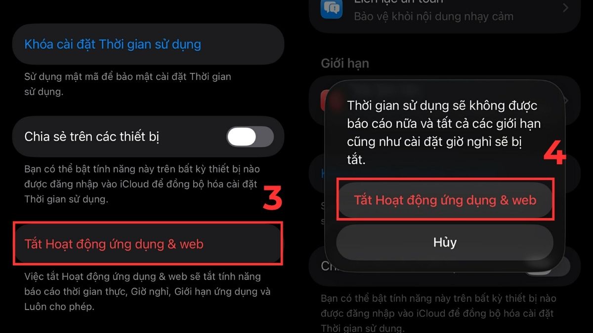 Cách tắt thời gian sử dụng trên iPhone đơn giản - bước 3