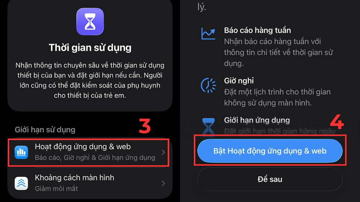 Cách bật chế độ tính thời gian sử dụng trên iPhone - bước 2