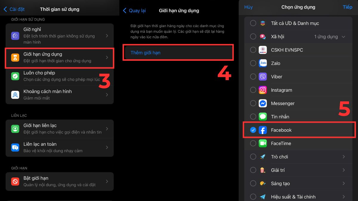 Cách bật tắt giới hạn thời gian sử dụng trên iPhone - bước 2