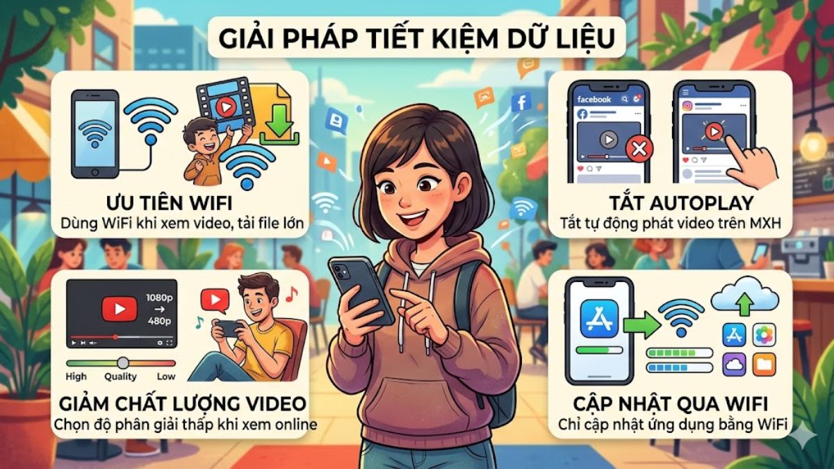 Các giải pháp khác giúp tiết kiệm dữ liệu trên điện thoại 