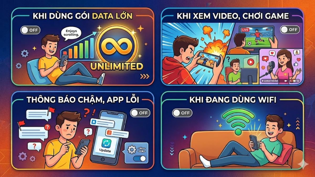 Thời điểm nên tắt tiết kiệm dữ liệu trên điện thoại