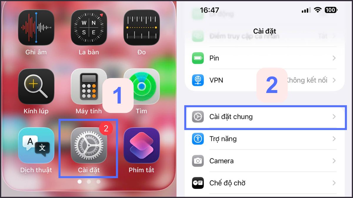 Cách bật tính năng tự xoá ứng dụng trên iPhone - bước 1