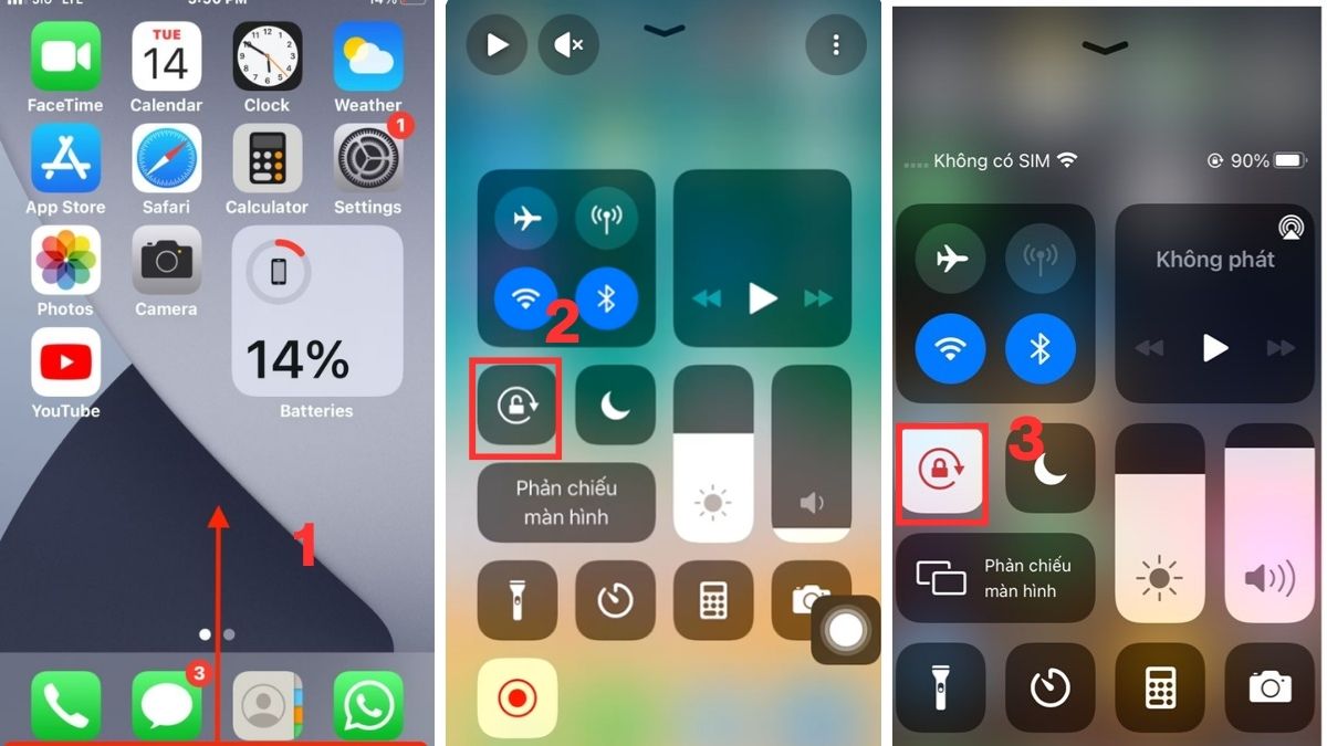 Cách tắt xoay màn hình iPhone có nút Home