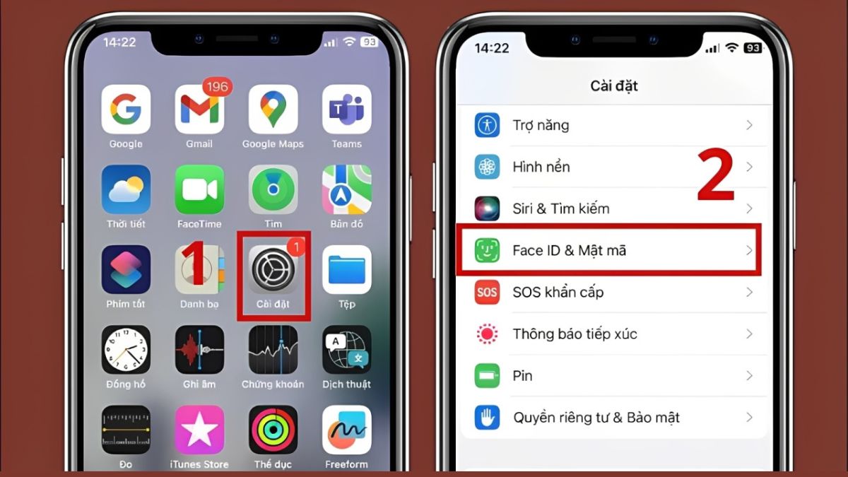 Cách test Face ID iPhone XS cũ - bước 1