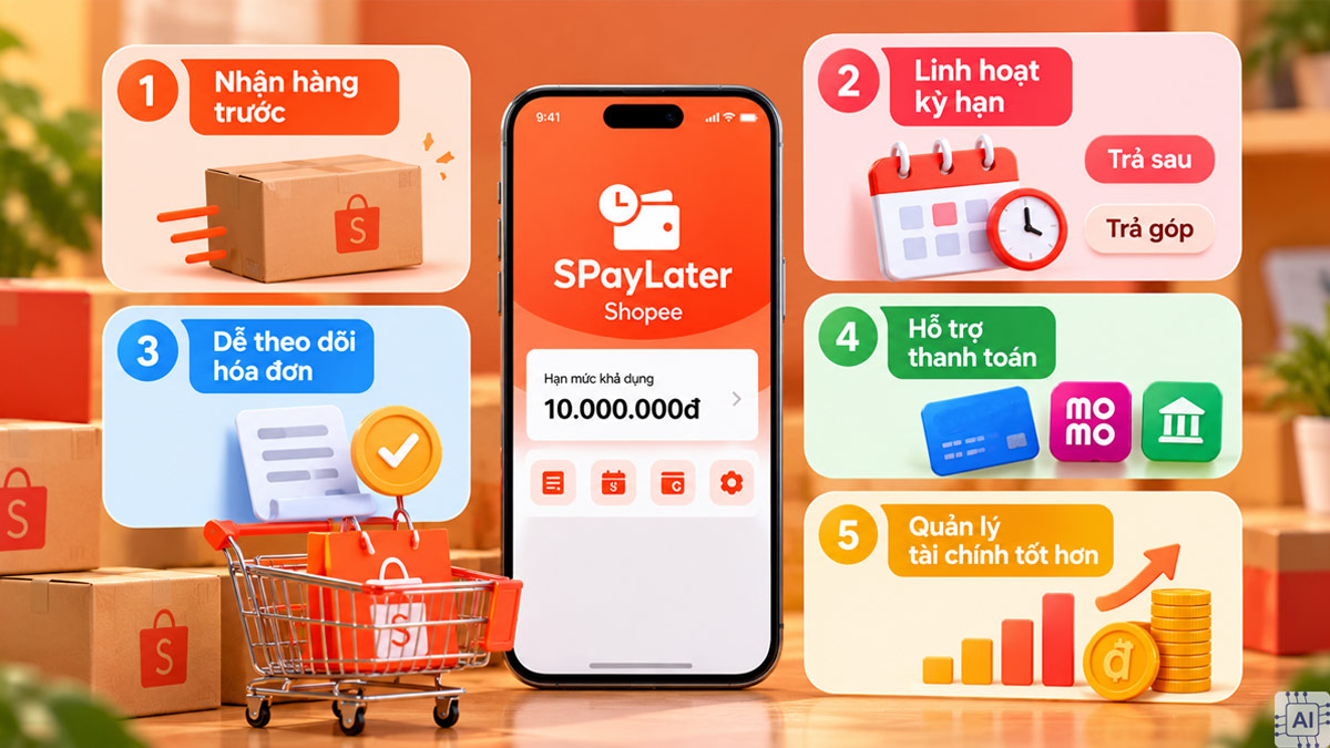 Lợi ích khi sử dụng SPayLater Shopee